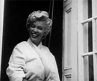 waving black and white GIF