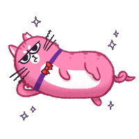 cibithecat fabulous pink cat cibi cibi the cat Sticker
