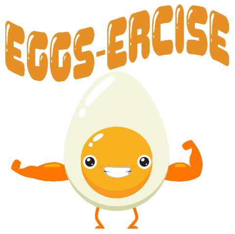 Workout Egg Sticker by Aforemention Malaysia