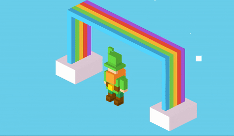 hipsterwhale giphygifmaker rainbow irish st patricks day GIF