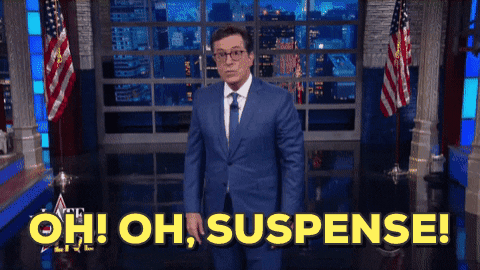 stephen colbert suspense! GIF by The Late Show With Stephen Colbert