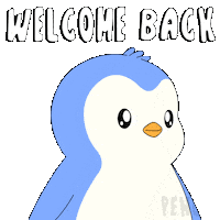 Welcome Back Penguin Sticker by Pudgy Penguins