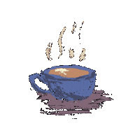 KioreDesign coffee cup mug kava Sticker