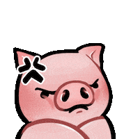 Angry Pig Sticker