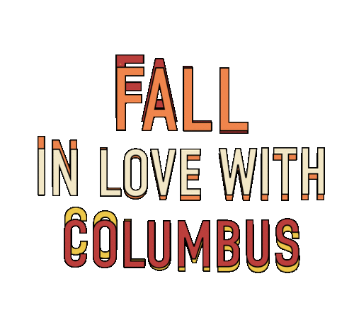 Columbus Ohio Fall Sticker by Experience Columbus