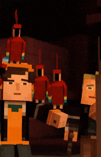 Minecraft Story Mode Parrot GIF