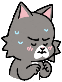 Nervous Cat Sticker by Ai and Aiko