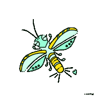 Paigemeredith bug firefly summer nights paigemeredith Sticker