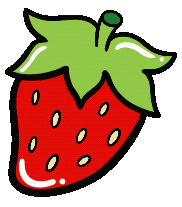 Fruit Strawberry Sticker by Natalie Michelle Watson