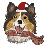 Dog Christmas Sticker