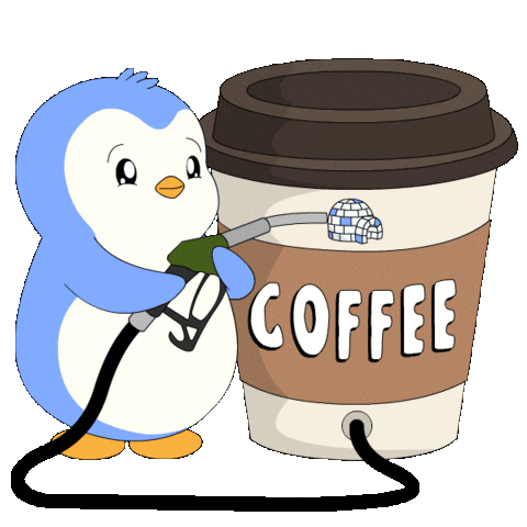 Good Morning Coffee Sticker by Pudgy Penguins