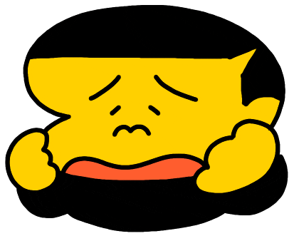 Sad Character Sticker