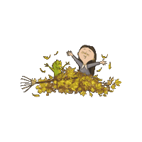 Fall Raking Sticker by Scholastic