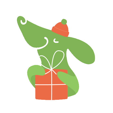 New Year Dog Sticker