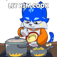 Cat Cooking Sticker by Toshithecat