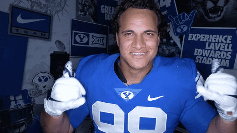 Byu Football Go Cougs GIF by BYU Cougars