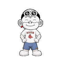 Enjoying Boston Red Sox Sticker by Zhot