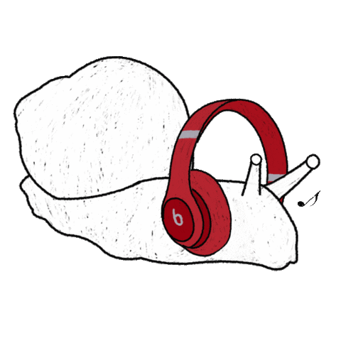 junwooje giphyupload music listening snail Sticker