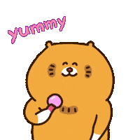 dududung yummy eat delicious 맛있다 Sticker