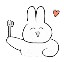 PAOPAOPAOOOOON love heart food rabbit Sticker