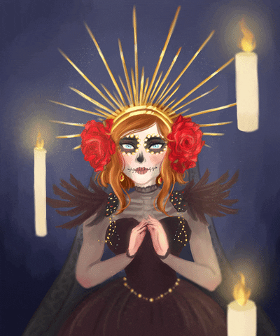 imsandrai giphyupload smile illustration halloween GIF