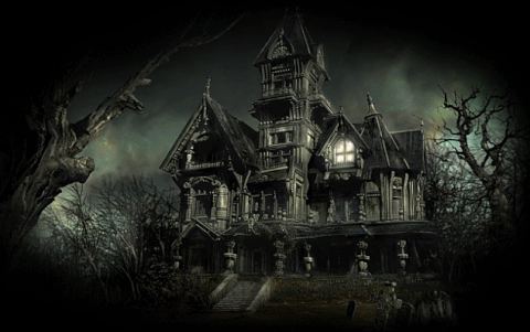 the haunted house GIF