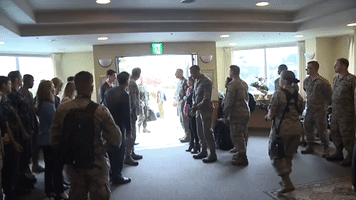 Ash Carter Visits US Troops at Yokota Air Base