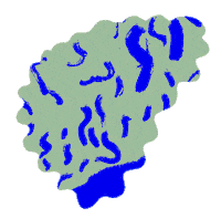 Think Grey Matter Sticker by Jef Caine