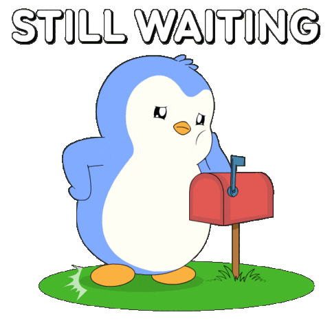 Bored Hurry Up Sticker by Pudgy Penguins