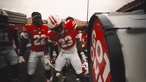 Badger Football Sport GIF by Wisconsin Badgers