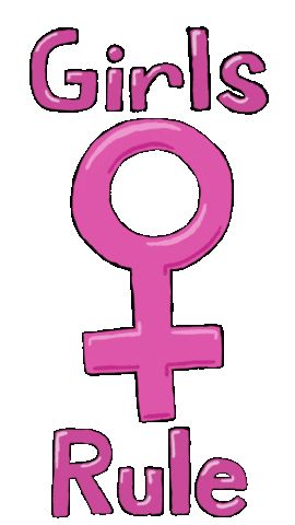 Girls Rule Girl Sticker by Rhonda