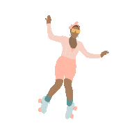 Brodi-Rose illustration skater derby roller derby Sticker