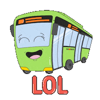 Happy Green Bus Sticker by MOT Singapore