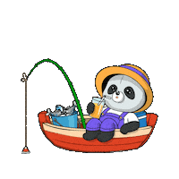 Gone Fishing Ocean Sticker by PandaPals