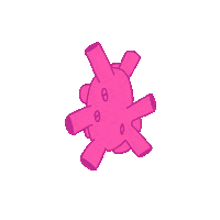 Animation Pink Sticker