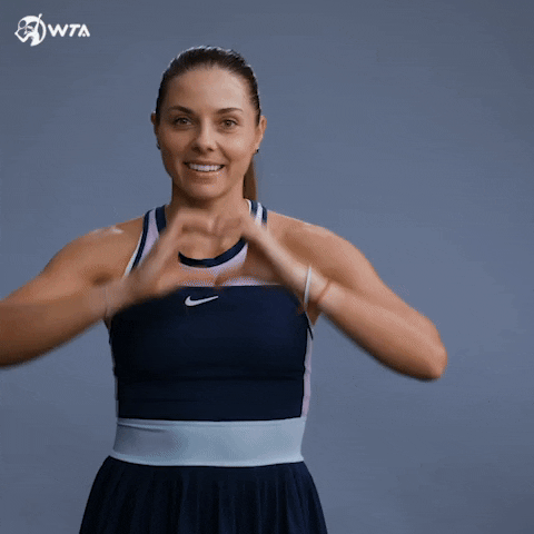 Heart Love GIF by WTA
