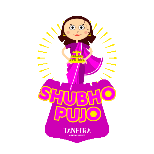 TaneiraSarees giphyupload diwali dussehra puja Sticker