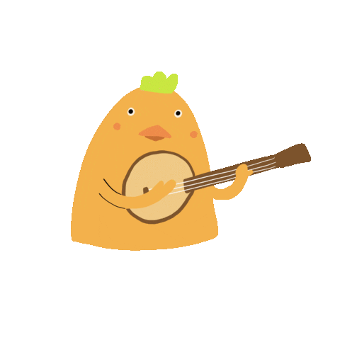 saladstudio giphyupload happy music yellow Sticker