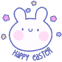 Bunny Happy Easter Sticker by paulapastela