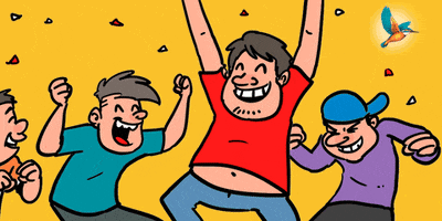 jump win GIF by KingfisherWorld