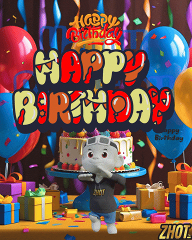 Birthday Boy Confetti GIF by Zhot