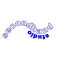 secondhandstudio text blue typography graphic design Sticker
