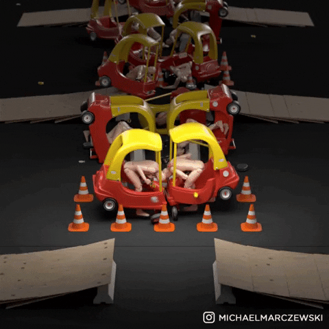 Infinite Loop Crash GIF by michaelmarczewski