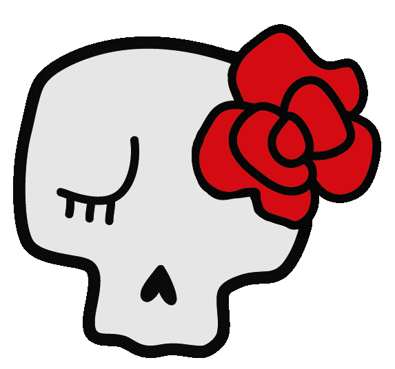 Flor Calavera Sticker by aire retro