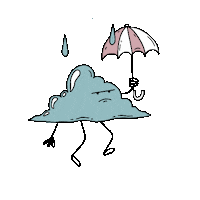 Water Rain Sticker by Chantal Frontale