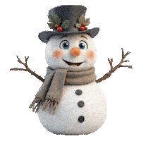 Boys Girls Snowman Sticker
