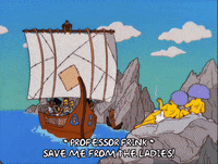 homer simpson boat GIF