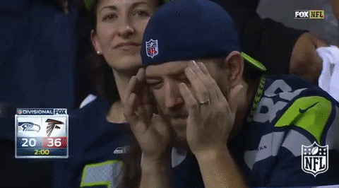 Sad Seattle Seahawks GIF by NFL