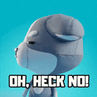 No Way Do Not Want GIF by The Plooshies
