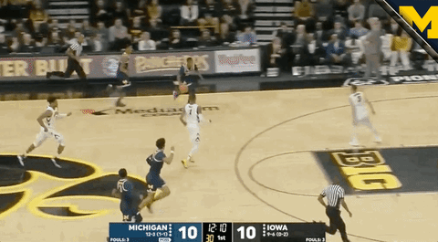 Michigan Basketball Wolverines GIF by Michigan Athletics